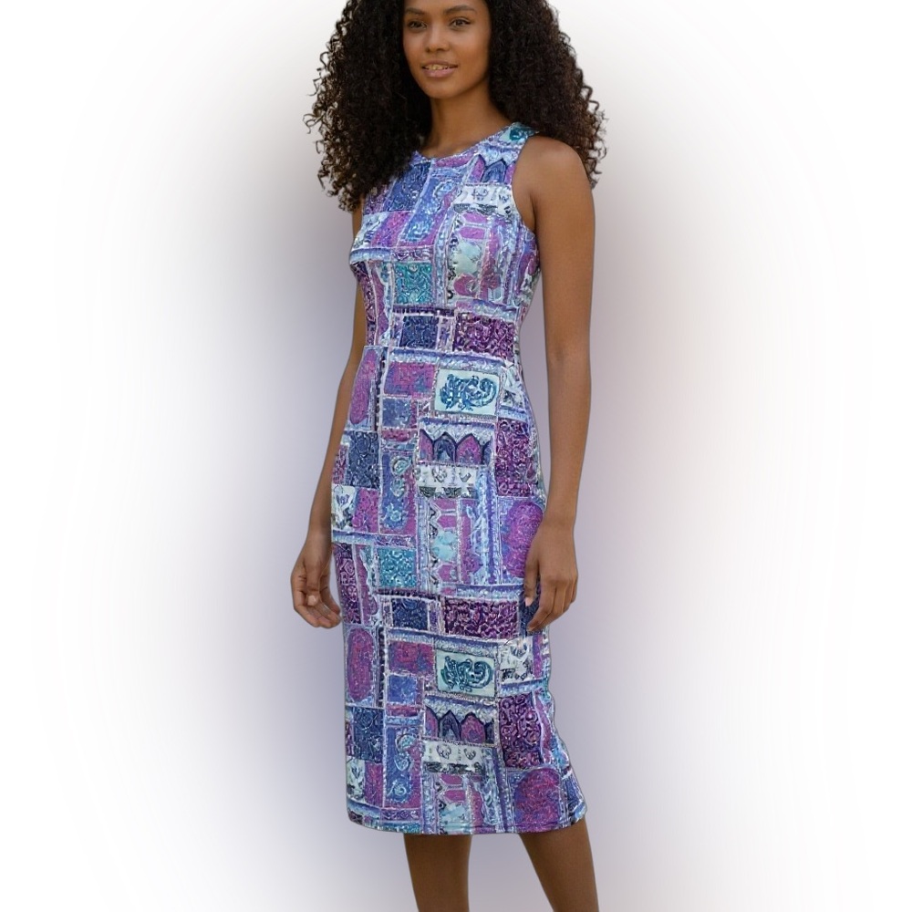 Tori Richard Purple Blue Razor Back Sundress